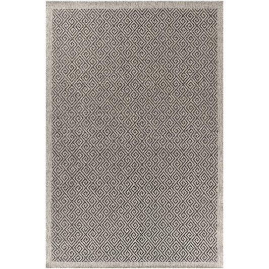 Bestla Harper Greek Key Dark Grey Rug