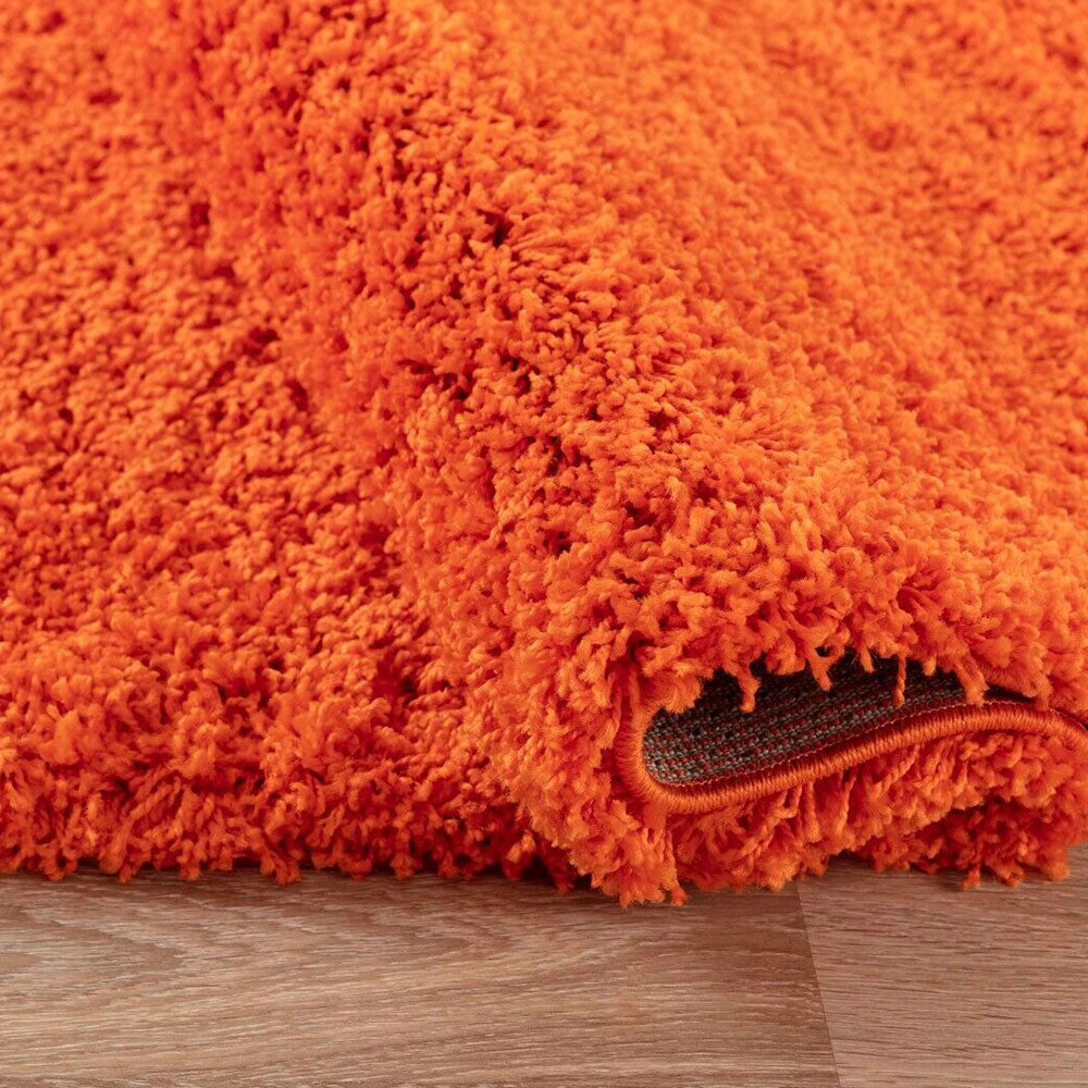 Bestla Salvador EXTRA THICK HEAVY 5CM PILE SOFT SHAGGY RUGS MODERN AREA RUGS BEDROOM HALL RUGS- Orange