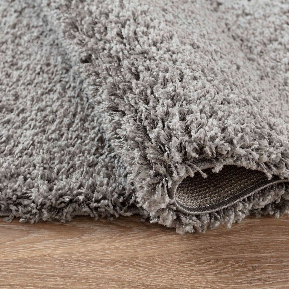 Bestla Salvador EXTRA THICK HEAVY 5CM PILE SOFT SHAGGY RUGS MODERN AREA RUGS BEDROOM HALL RUGS - Silver Grey
