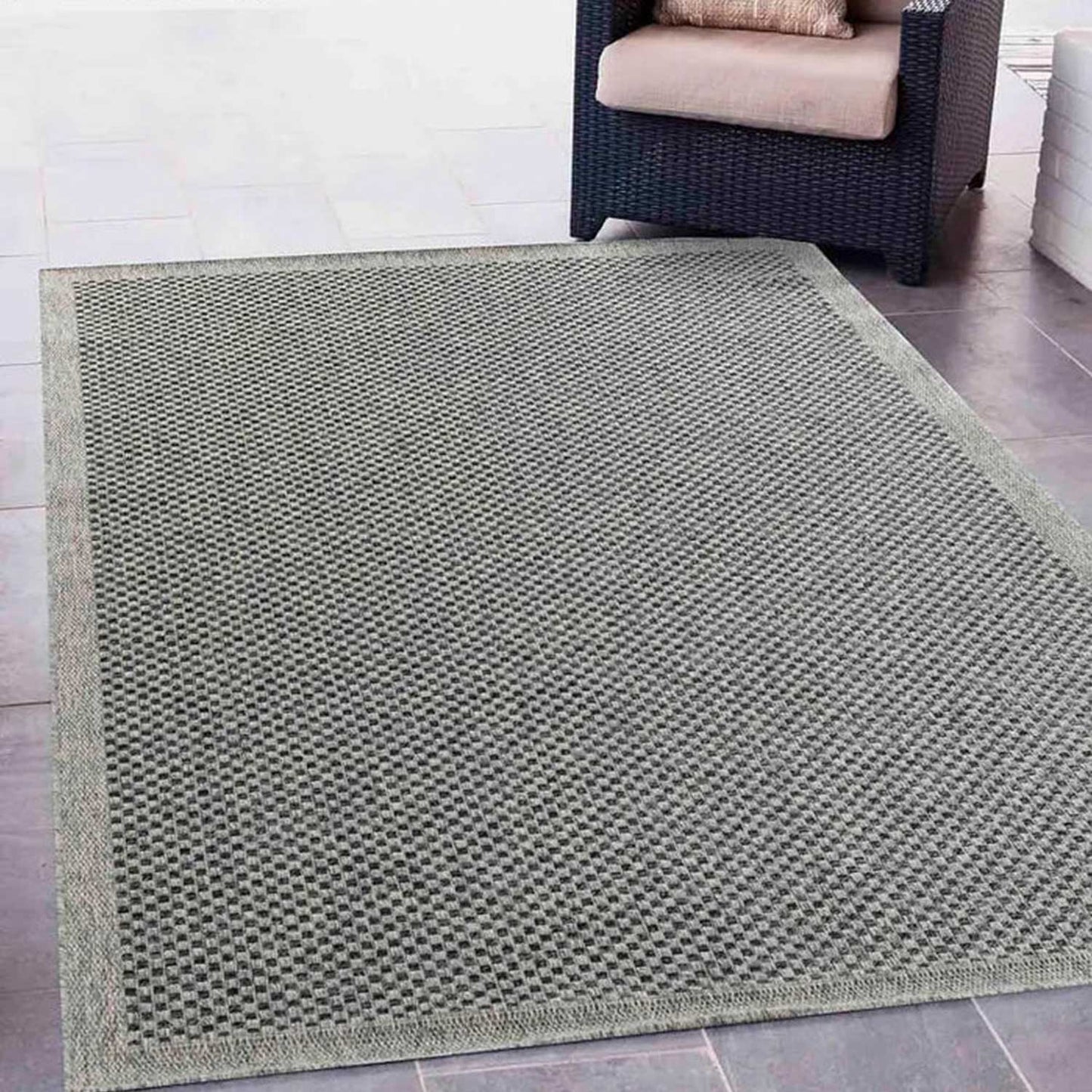 Harper Checkered Dark Grey Rug