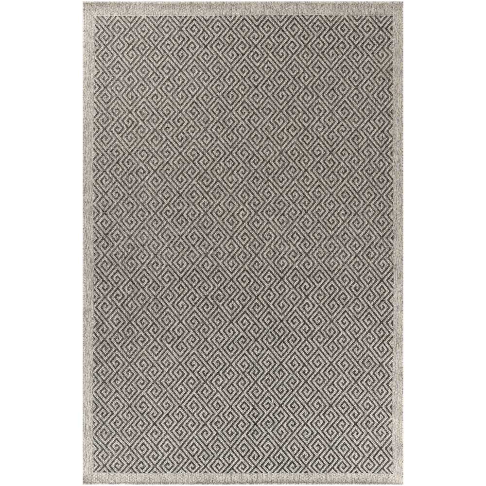 Harper Greek Key Dark Grey Rug