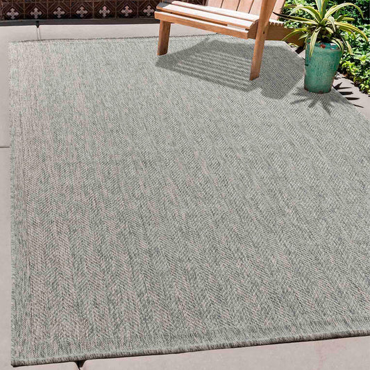 Bestla Harper Herringbone Silver Rug