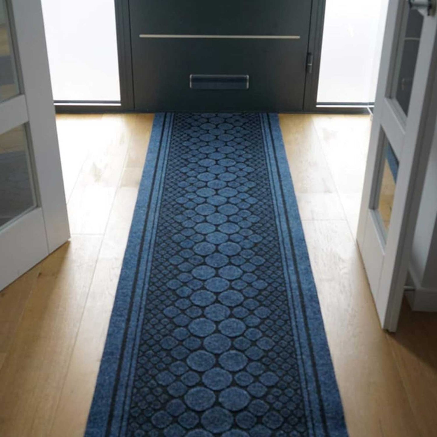 Cork Non Slip Hallway Runner - Stair Runner - Blue