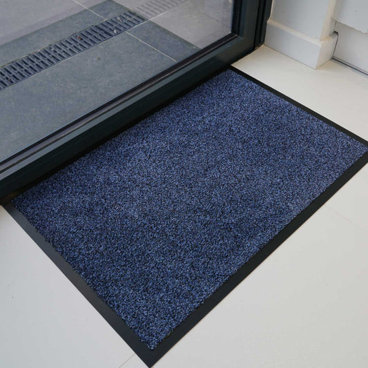 Dover PVC Non Slip Door Mat - Blue