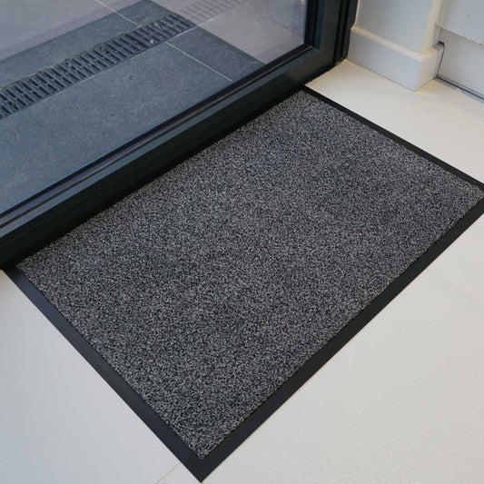 Dover PVC Non Slip Door Mat - Silver Grey