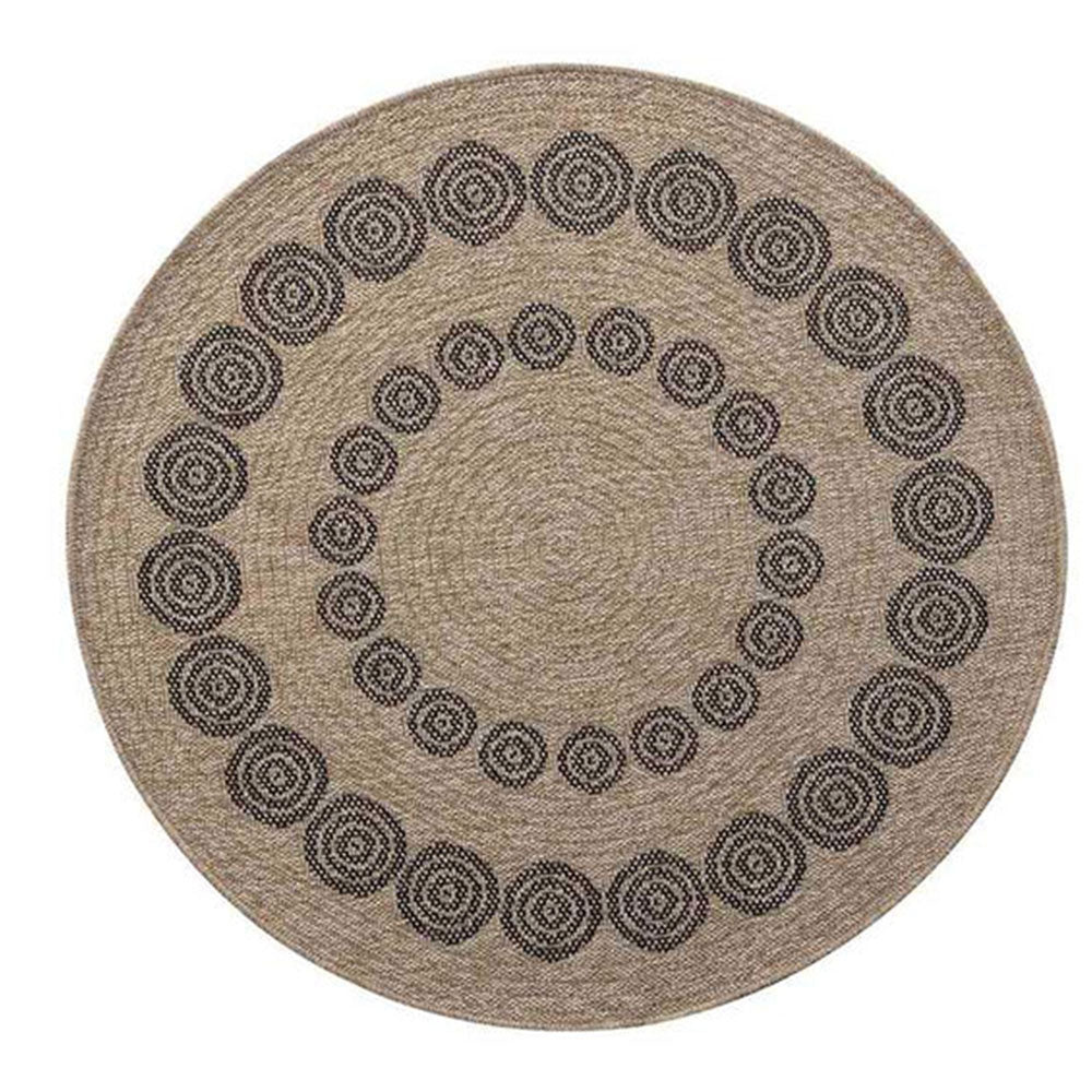 Harper Round Rug Circle Black - 120 x 120 cm