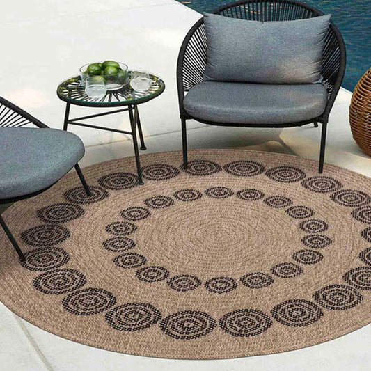 Harper Round Rug Circle Black - 120 x 120 cm