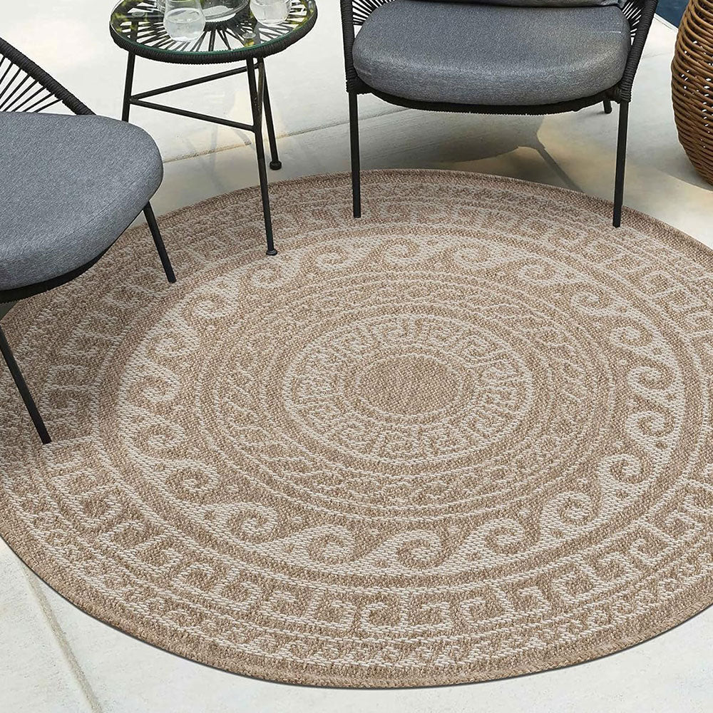 Harper Round Rug Greek Cream - 120 x 120 cm