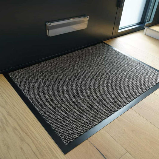 Leyla Heavy Duty Doormat with Rubber Edges - Beige