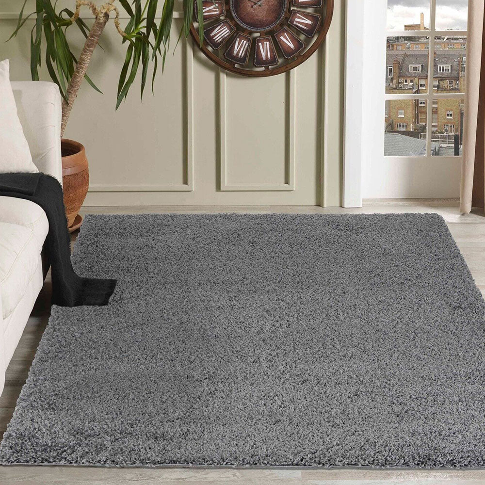 Salvador Oxford Shaggy Rug - Dark Grey