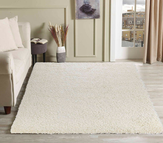 Salvador Oxford Shaggy Rug - Ivory