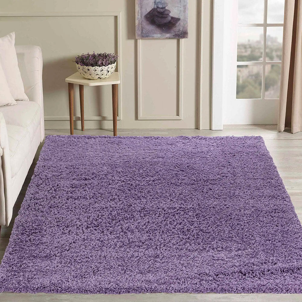 Salvador Oxford Shaggy Rug - Lilac Purple