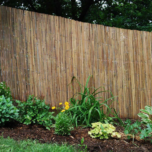 Split Bamboo Garden Fence Screening Natural Privacy and Outdoor Fencing