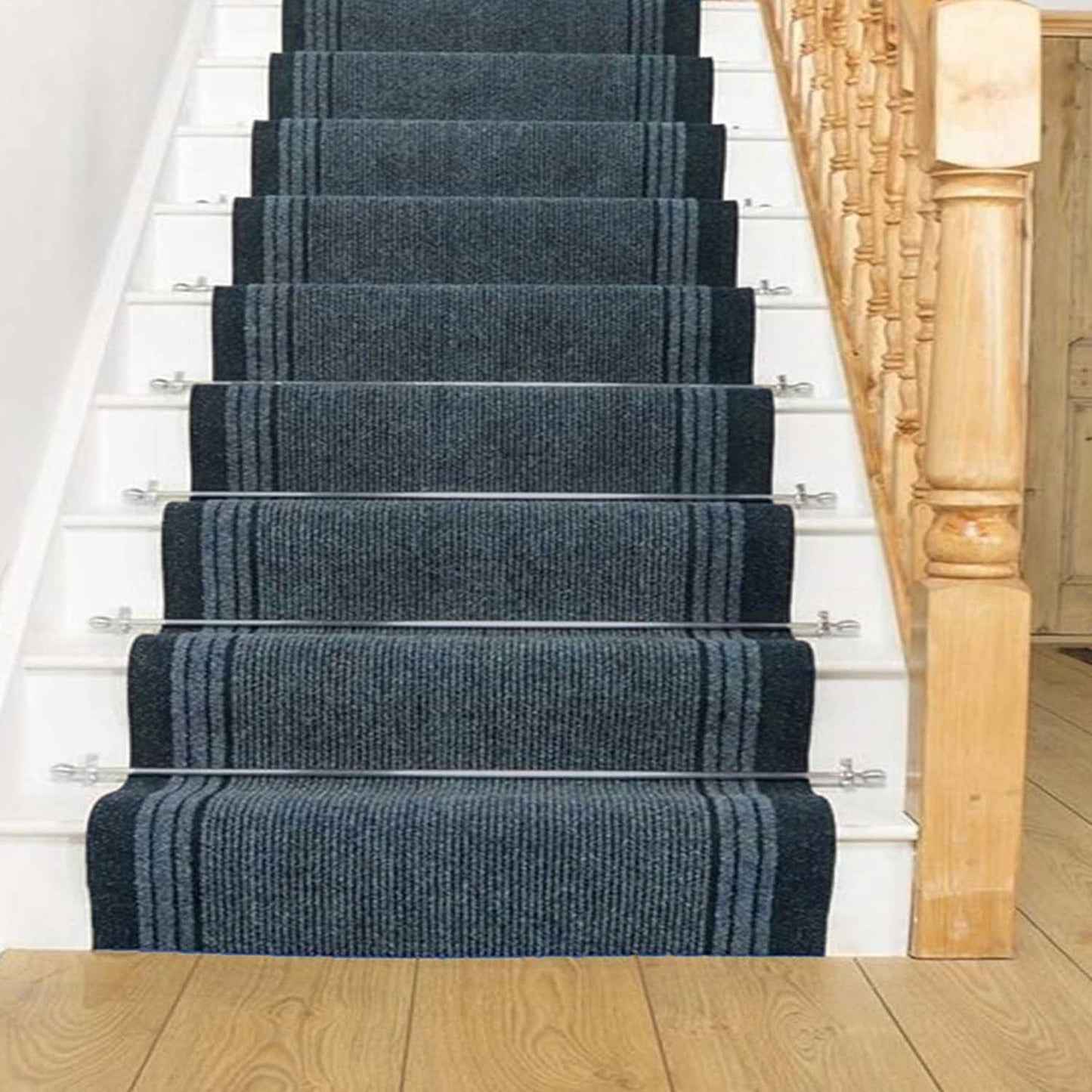 Sydney Non Slip Hallway Runner - Stair Runner - Blue