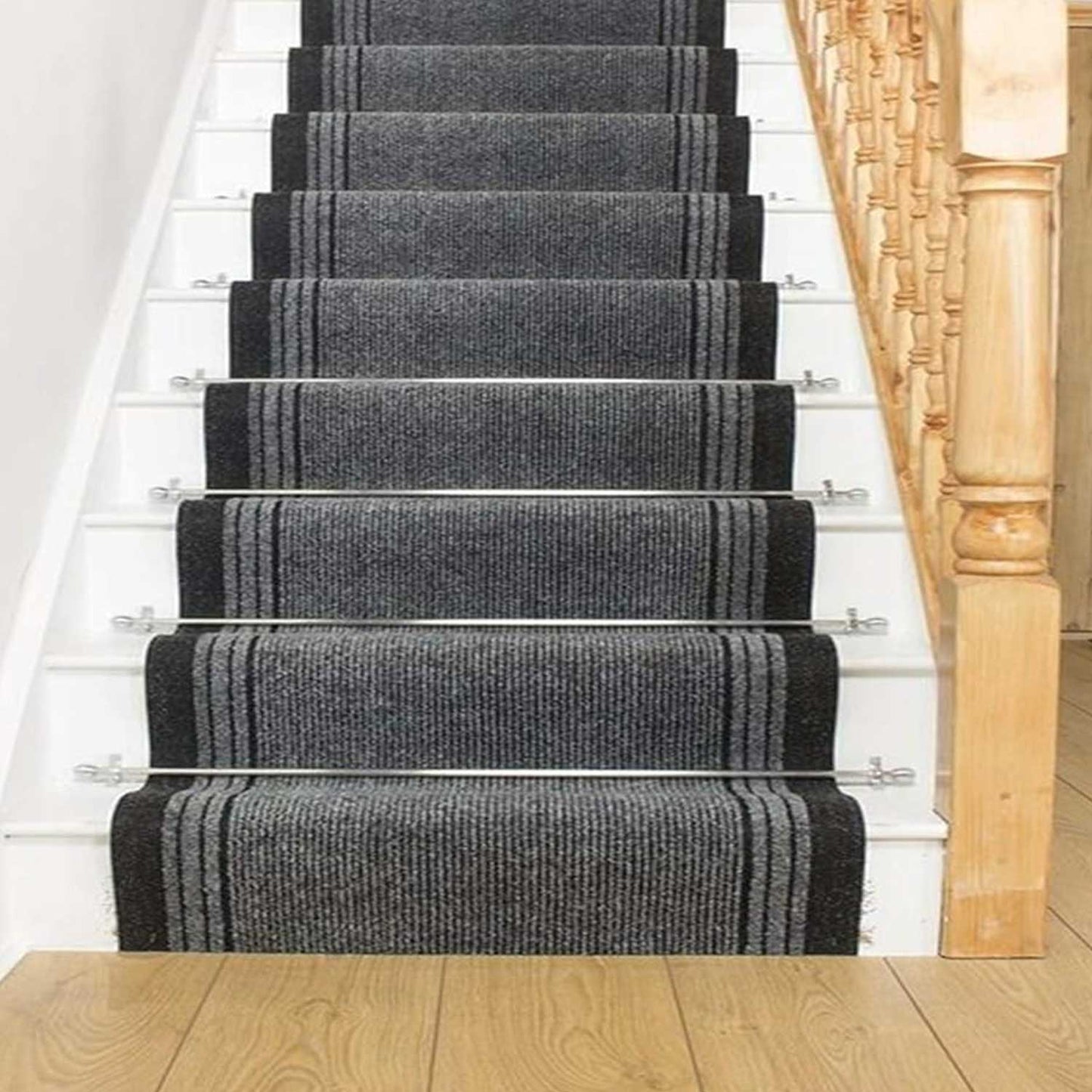 Sydney Non Slip Hallway Runner - Stair Runner - Grey