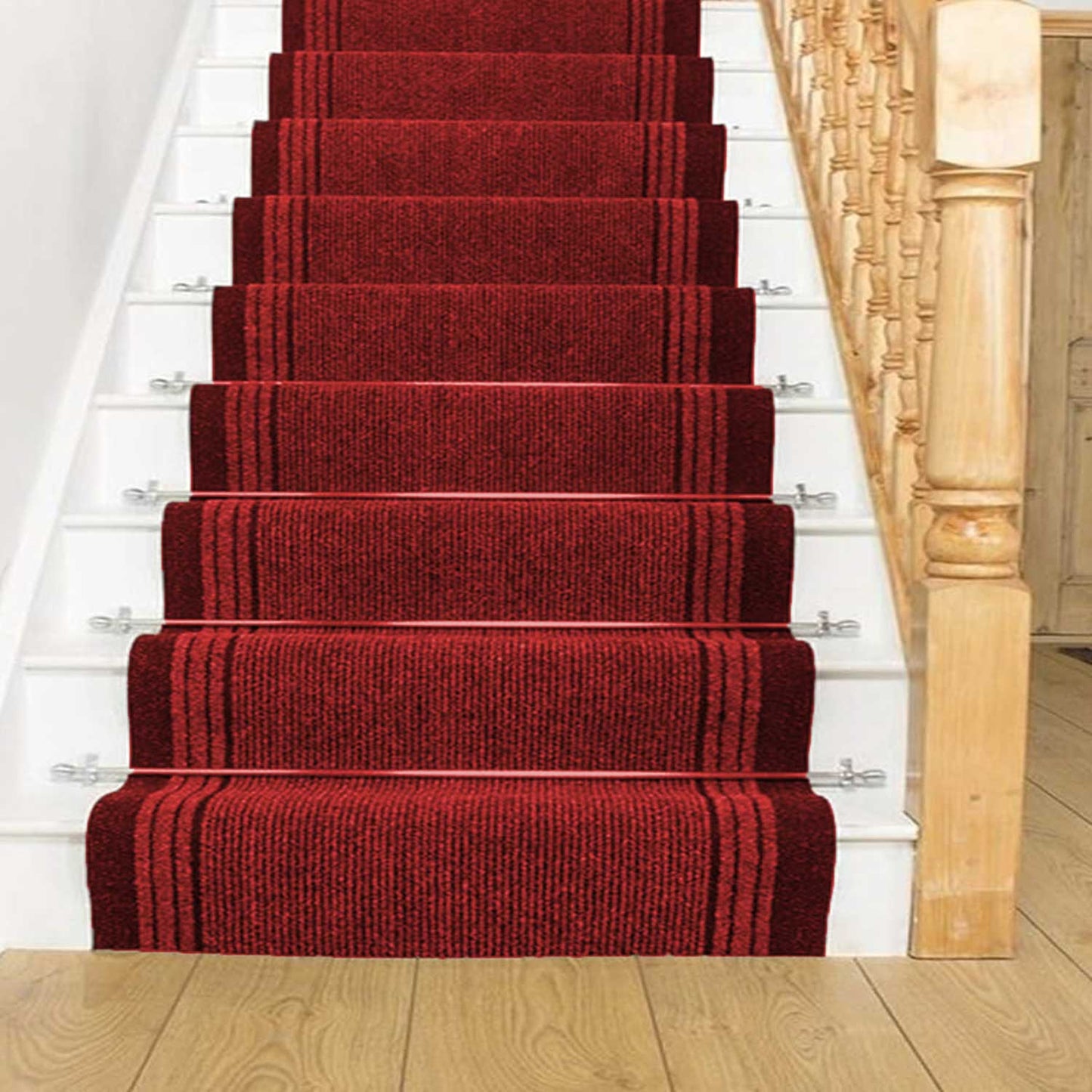 Sydney Non Slip Hallway Runner - Stair Runner - Red